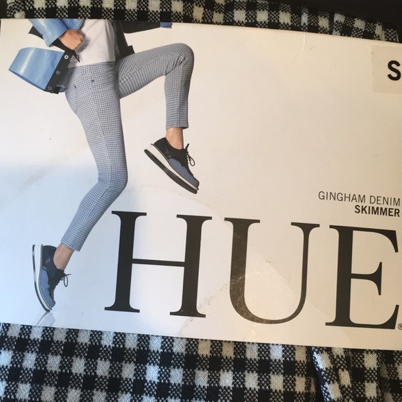 HUE Pants - 🆕  Hue  Gingham  Denim skimmer 🆕